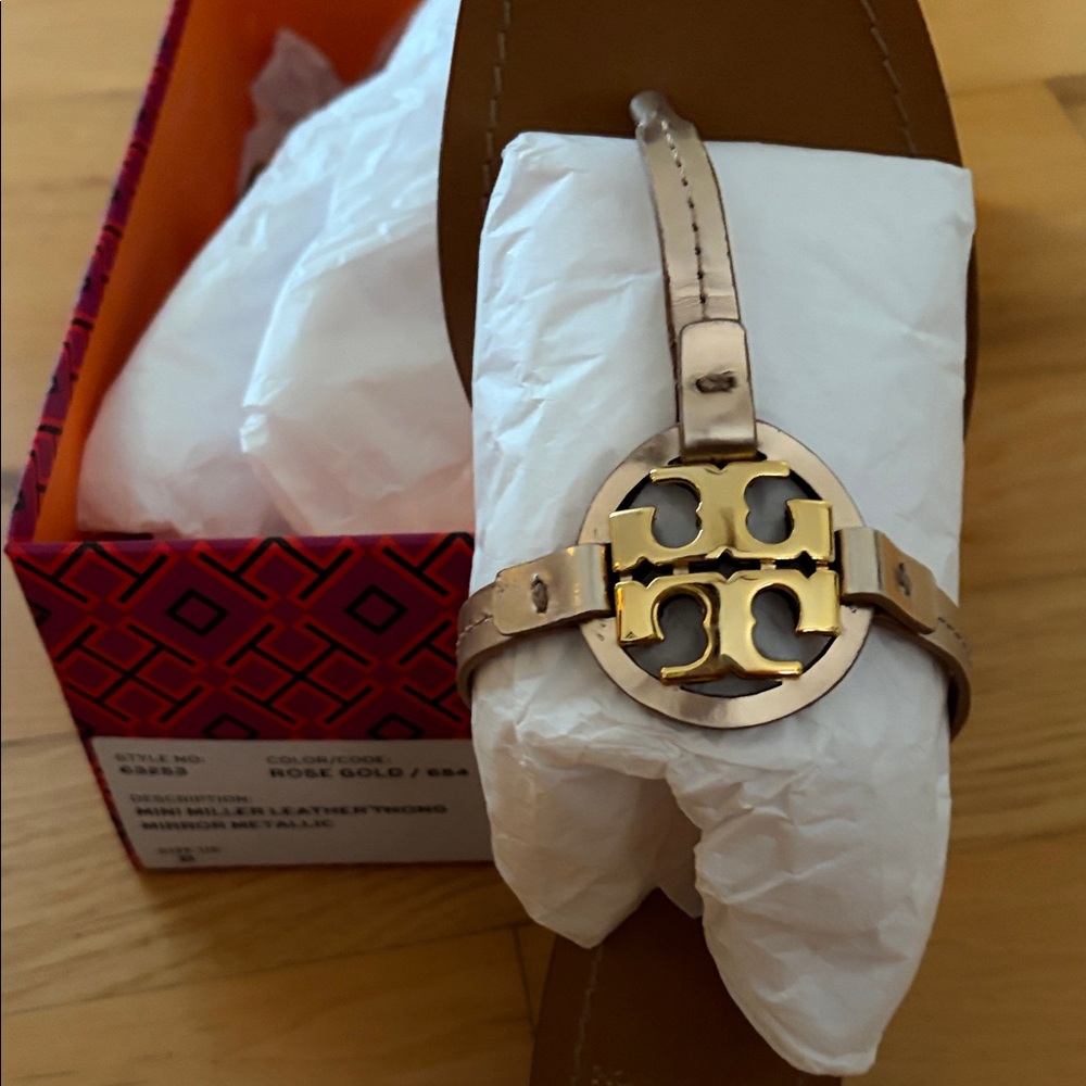 Tory Burch Metallic Gold Sandals
